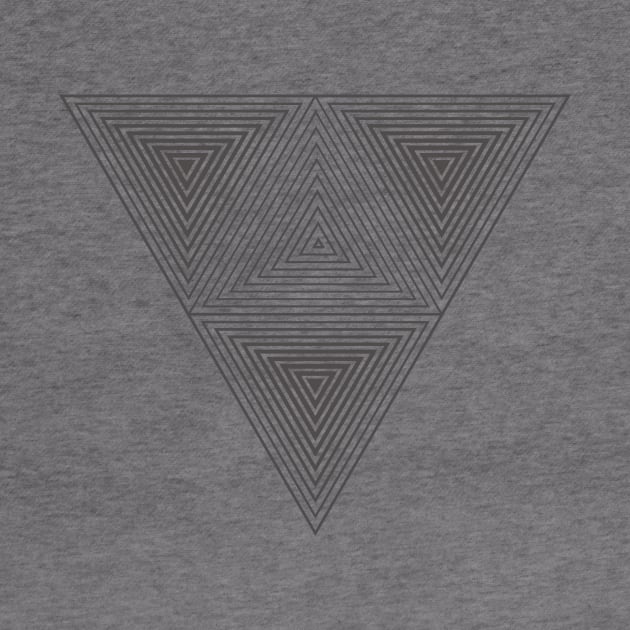 Optical illusion (Hipster triangle) Impossible Black & White Art by badbugs